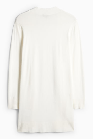 Femmes - Gilet long en maille - blanc