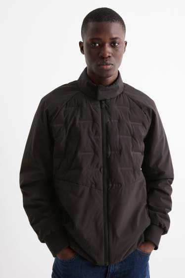 Heren - Gewatteerde jas - waterafstotend - zwart