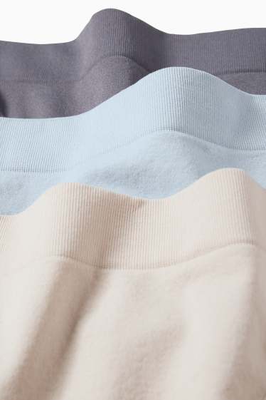 Women - Multipack of 3 - briefs - seamless - light blue