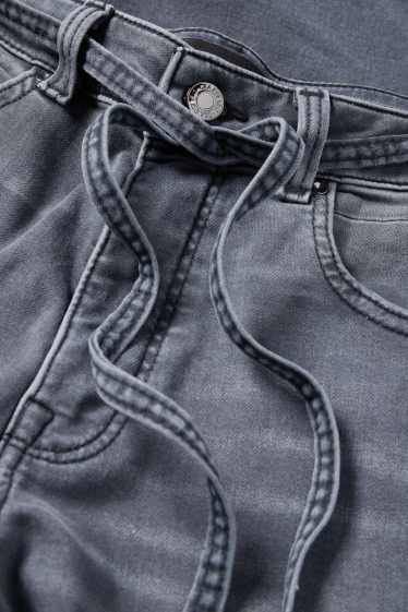 Dames - Wide leg jeans - mid waist - jeansgrijs