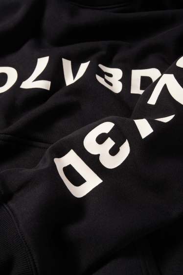 Hommes - Sweat à capuche Oversize - noir