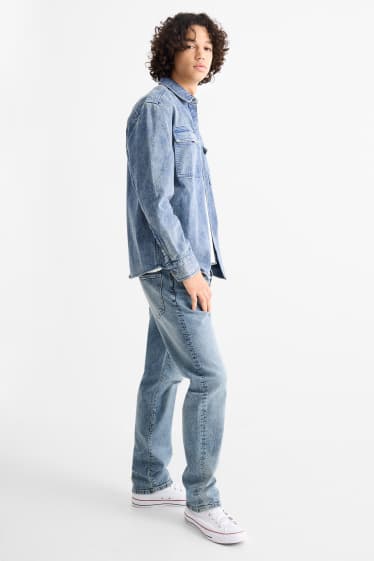 Home - Straight Jeans - texà blau