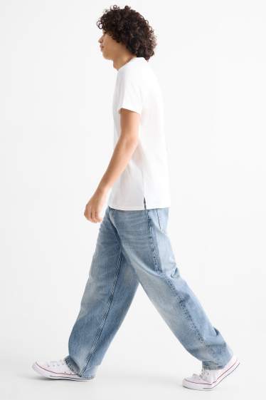 Pánské - Baggy jeans - džíny - světle modré