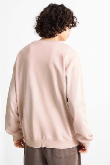 Mężczyźni - Bluza oversize - jasnoróżowy