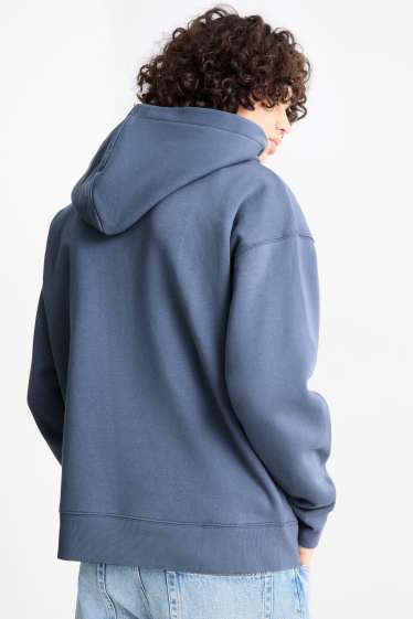 Hommes - Sweat à capuche Oversize - bleu