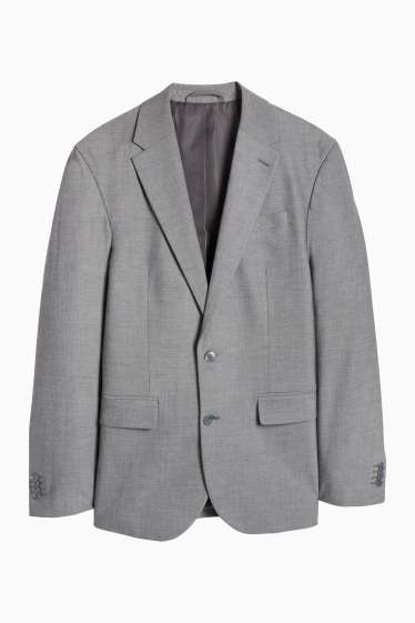 Pánské - Oblekové sako - regular fit - stretch - šedá