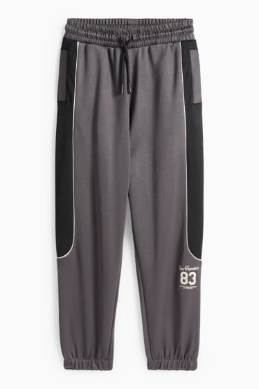 Děti - chlapci - Teplákové kalhoty - černá/tmavošedá