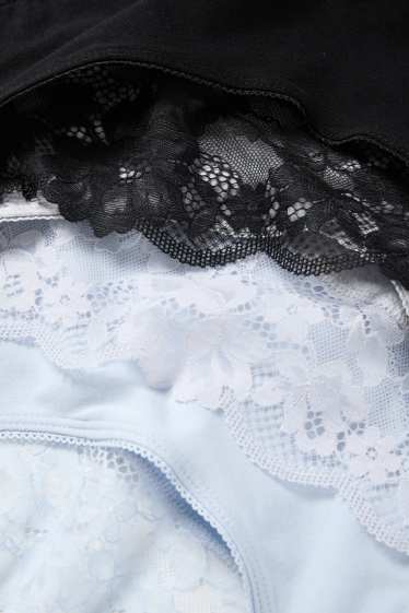 Women - Multipack of 3 - knickers - light blue