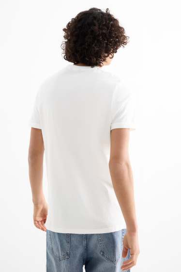 Pánské - Tričko - regular fit - bílá