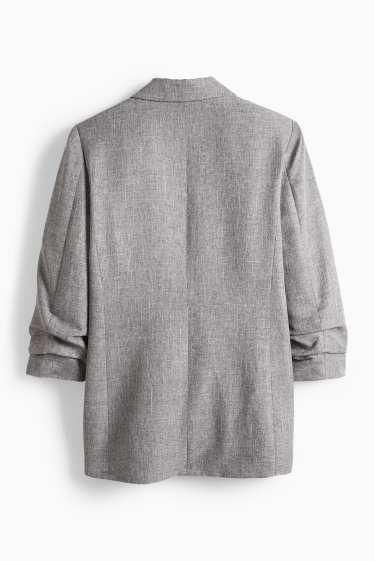 Damen - Business-Blazer - Regular Fit - grau-melange