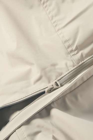 Herren - Jacke mit Kapuze - gefüttert - wasserabweisend - beige