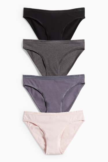 Damen - Multipack 4er - Slip - rosa