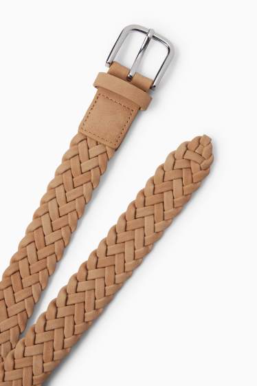 Dames - Riem - imitatiesuède - lichtbruin