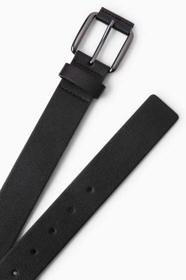 Pánské - Pásek - imitace kůže - černá