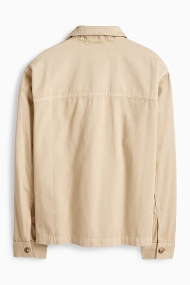 Herren - Hemdjacke - Relaxed Fit - beige