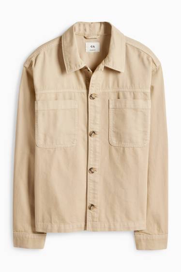 Herren - Hemdjacke - Relaxed Fit - beige