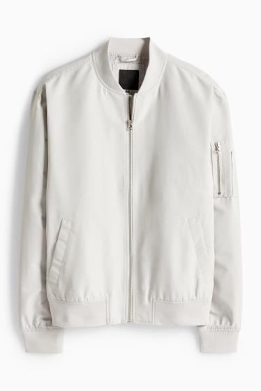 Pánské - Bomber - světle šedá