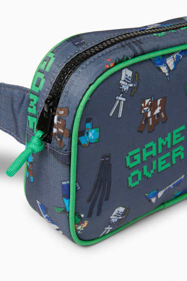 Kinderen: meisjes - Minecraft - heuptasje - groen / grijs