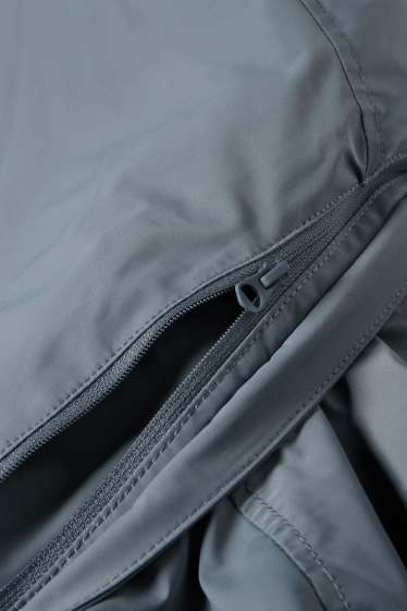 Herren - Jacke mit Kapuze - gefüttert - wasserabweisend - grau