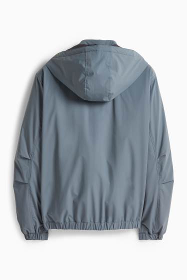 Herren - Jacke mit Kapuze - gefüttert - wasserabweisend - grau