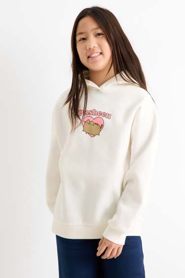 Enfants filles - Pusheen - sweat à capuche - blanc