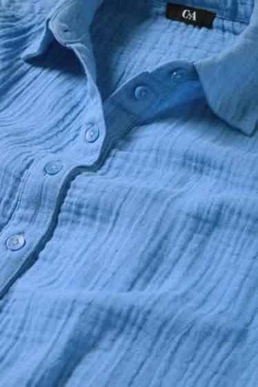 Dámské - Mušelínová halenka - modrá