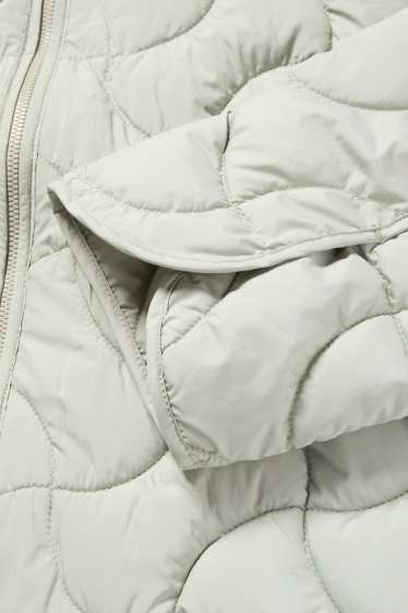 Femei - Geacă matlasată - verde deschis