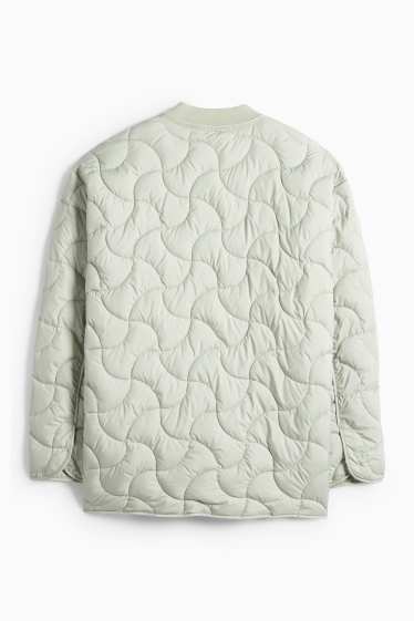 Femei - Geacă matlasată - verde deschis