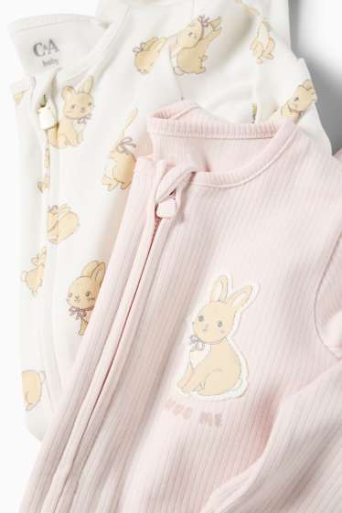 Baby: meisjes - Babypyjama - wit / roze