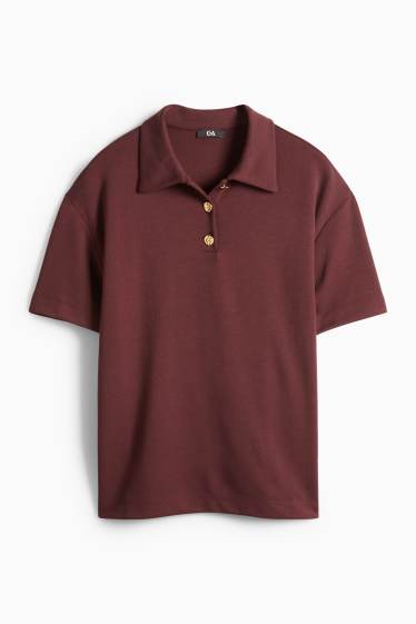 Damen - Poloshirt - Regular Fit - bordeaux