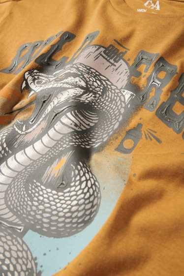 Kinder Jungen - Skateboard - Kurzarmshirt - braun