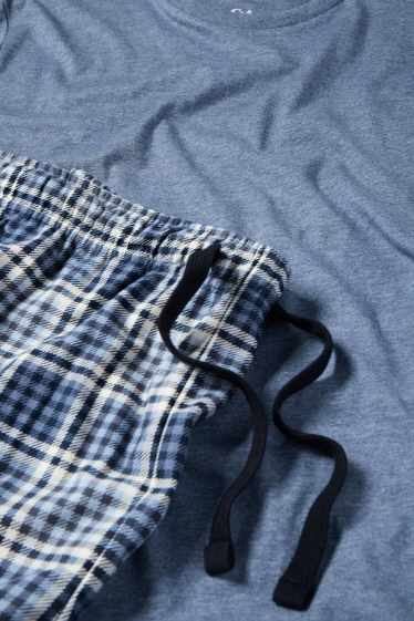 Hommes - Pyjashort - bleu