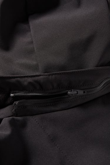 Women - Softshell coat with hood - water-repellent - 4-way stretch - black