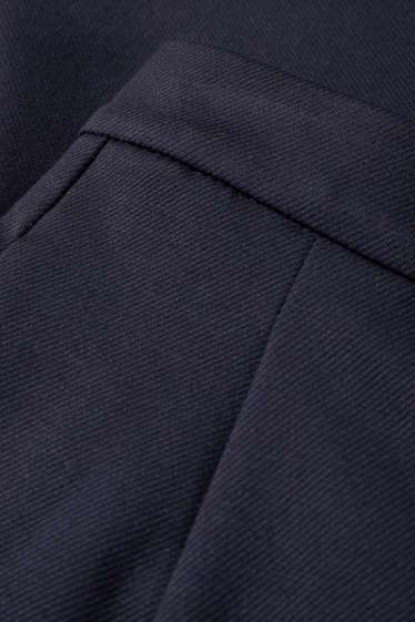 Damen - Business-Hose - High Waist - Wide Leg - dunkelblau