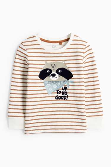 Děti - chlapci - Triko s dlouhým rukávem - bílá/oranžová