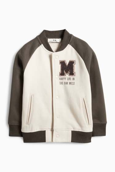 Bambini - Giacca in felpa - marrone / beige