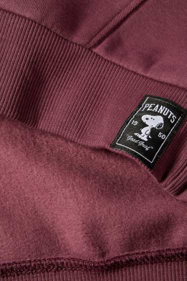 Donna - Felpa oversize - Peanuts - bordeaux