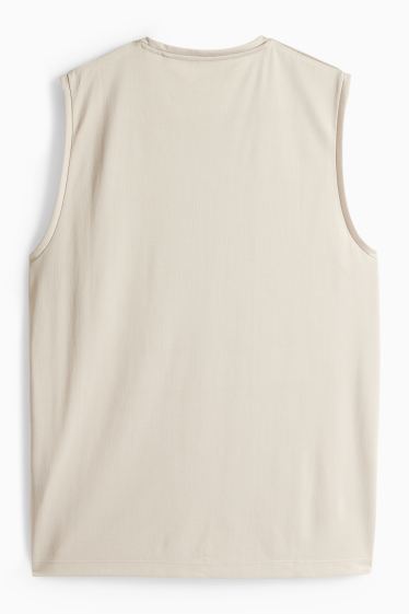 Herren - Funktions-Tank-Top - taupe