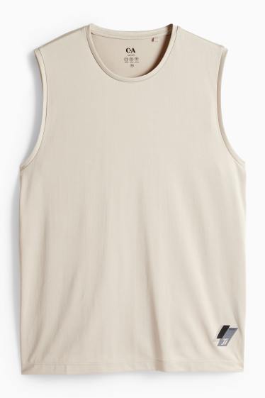 Herren - Funktions-Tank-Top - taupe