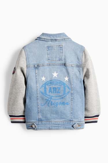 Kinder Buben - Football - Jeansjacke - helljeansblau