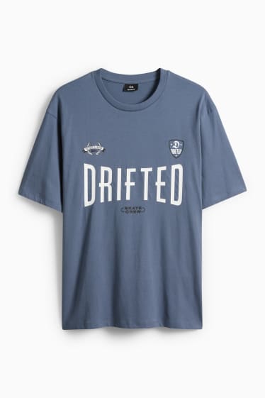 Uomo - T-shirt - relaxed fit - blu