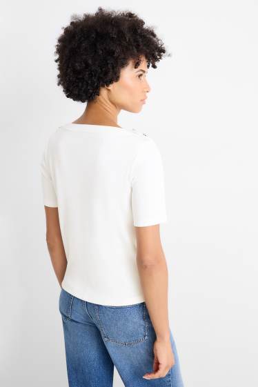 Donna - T-shirt - regular fit - bianco