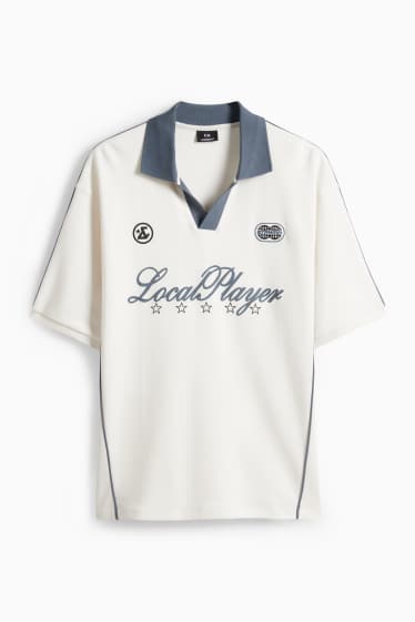 Men - T-shirt - oversized - cremewhite