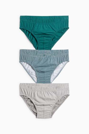 Herren - Multipack 3er - Slip - grün