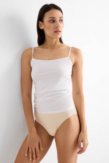 Women - Multipack of 3 - briefs - seamless - light blue