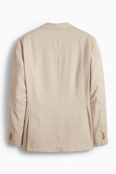 Hommes - Veste de costume - regular fit - extensible - à carreaux - beige