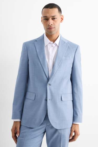 Hommes - Veste de costume - regular fit - finition extensible - bleu