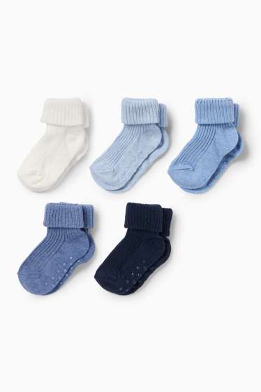 Bebeluși - băieți - Șosete bebeluși - albastru deschis