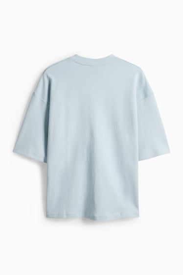 Uomo - T-shirt - oversize - azzurro