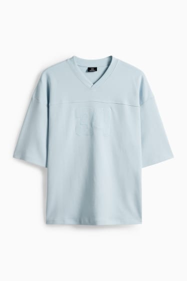 Uomo - T-shirt - oversize - azzurro